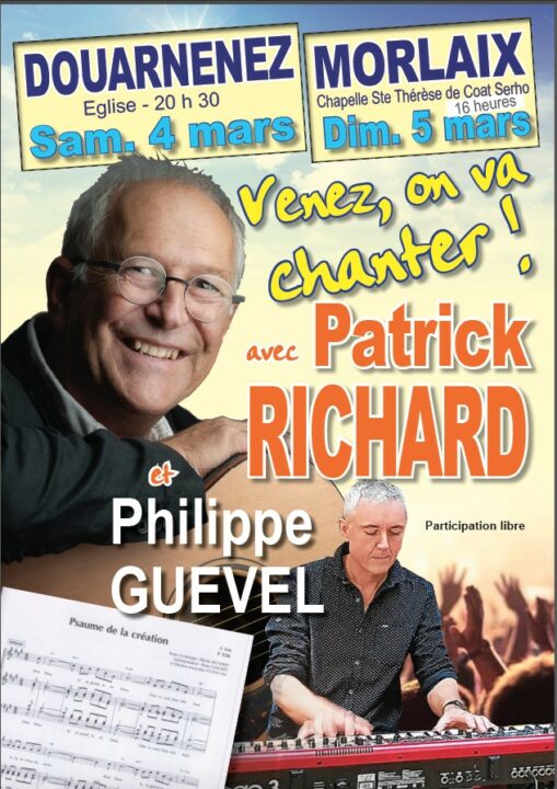 Concertts Patrick Douarnenez et Morlaix Mars 2023
